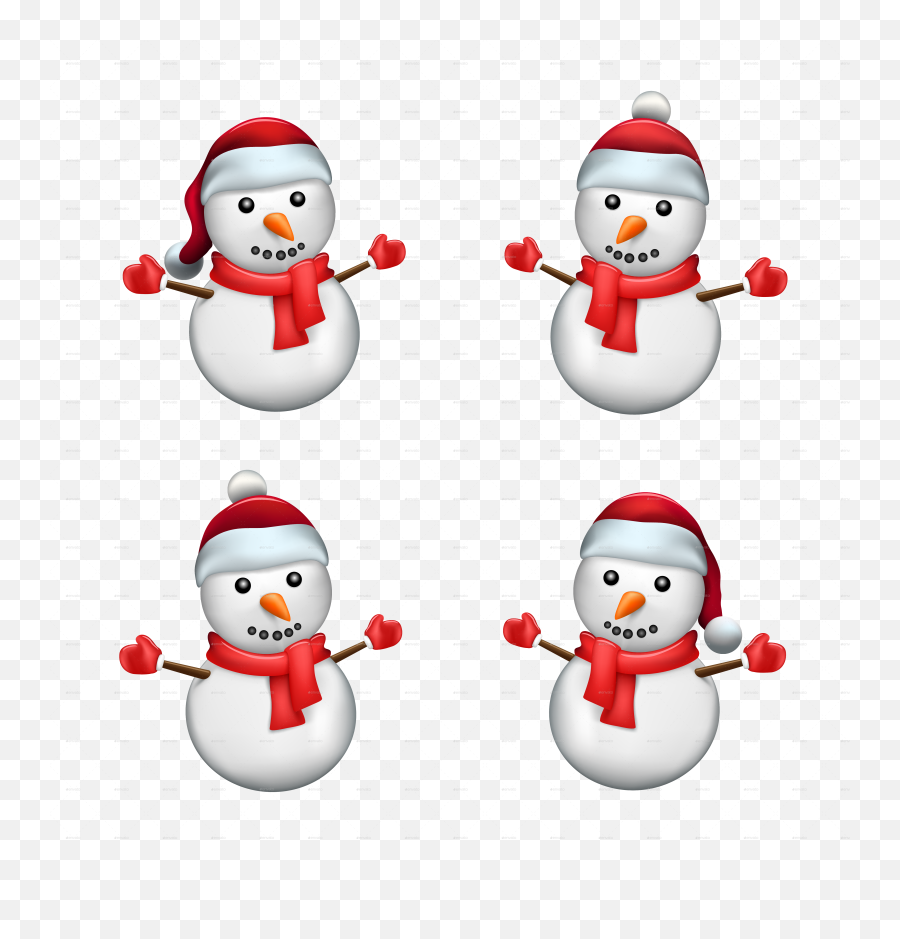 Snowman In Santa Hat - Transparent Background Snowman With Christmas Hat Png,Santa Hat Png Transparent