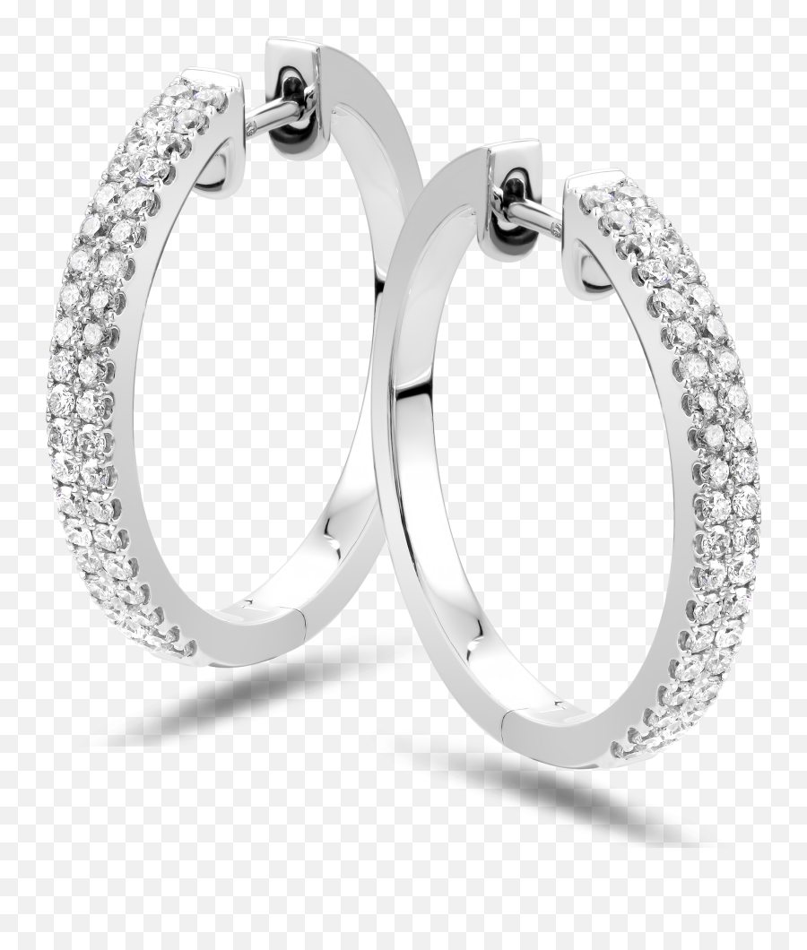 Diamond Hoop Earrings Png Transparent - Diamond Hoop Earring Png,Hoop Earrings Png