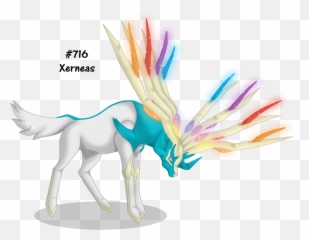 716 Shiny Xerneas - Pokémon Xerneas Shiny Art Png,Xerneas Png