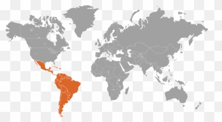 Latin America Paintsquare - Flat Earth Image Black And White png