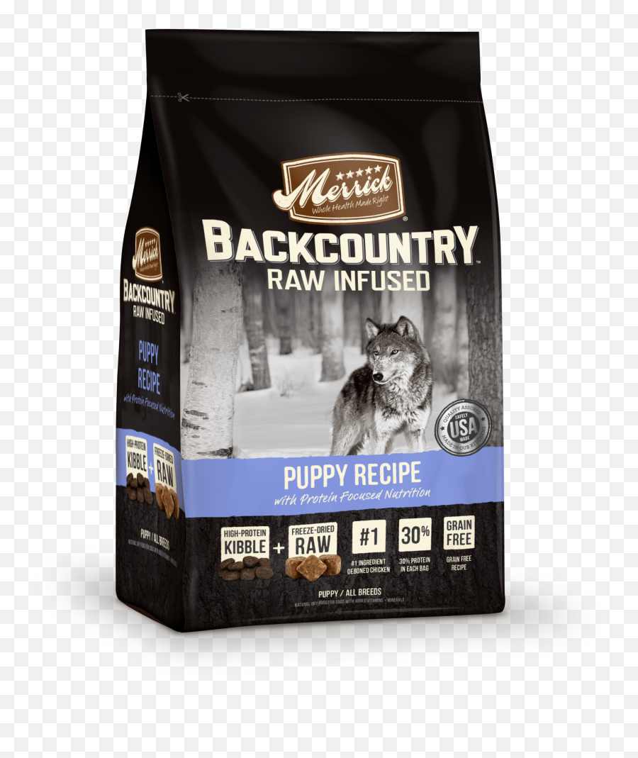 Merrick Backcountry Grain - Free Raw Infused Puppy Recipe Dry Dog Food 22 Lb Merrick Dog Food Red Png,Wet N Wild Color Icon Eyeshadow Trio Sweet As Candy