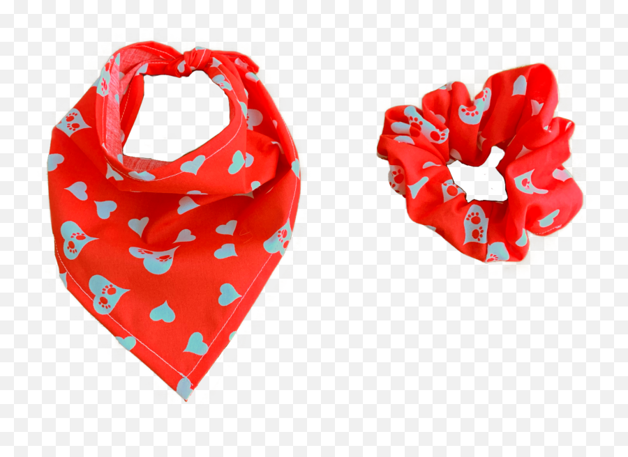 Puppy Heart Bandana Set With Scrunchie - Girly Png,Puppy Love Icon