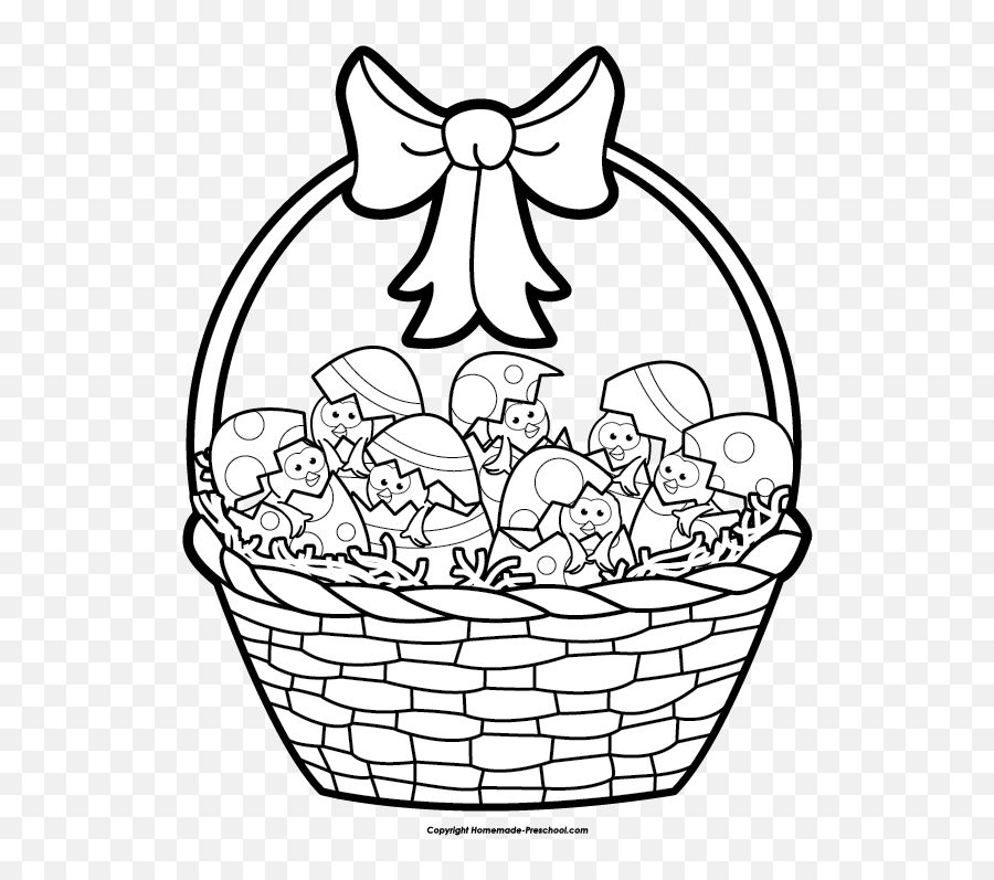Peeps Clipart Easter Basket - Easter Eggs In Basket Drawing Png,Easter Basket Transparent