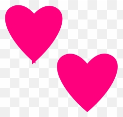 Hot Pink Heart Png Image - Transparent