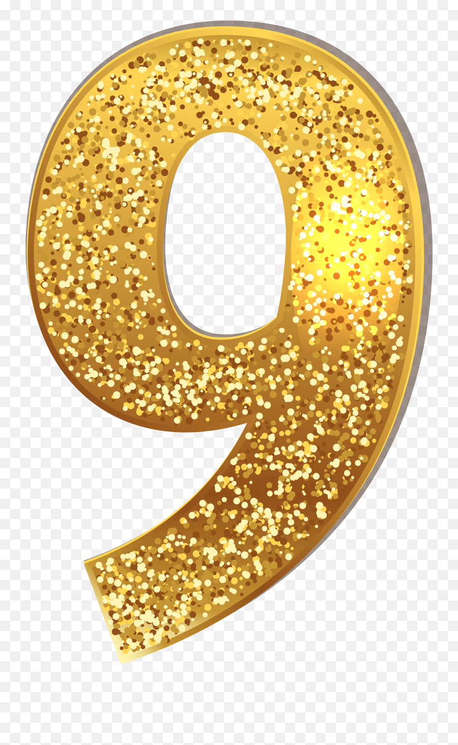 Library Of High Five Cross Picture Transparent Png Files - Gold Glitter Number 9,High Five Png