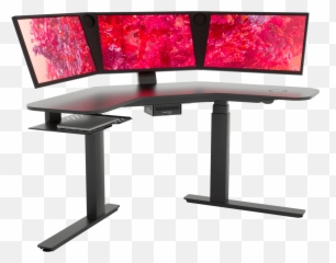 All - Inone Workstation Desk With Multiple Monitor Display Png,Safe To Eject Icon Missing