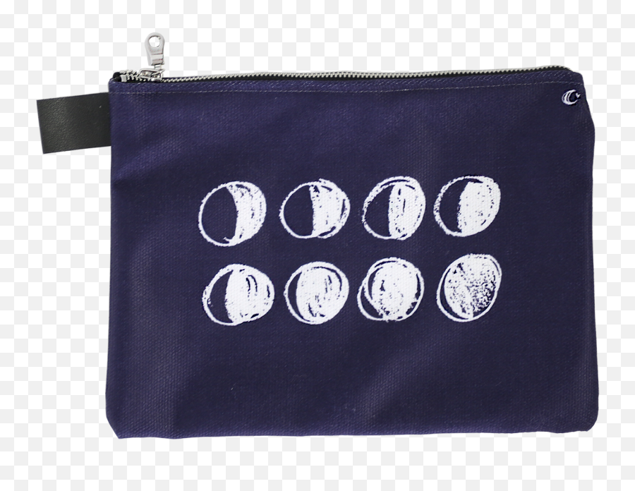 Moon Phases Deep Purple Zip Pouch - Wristlet Png,Moon Phases Png