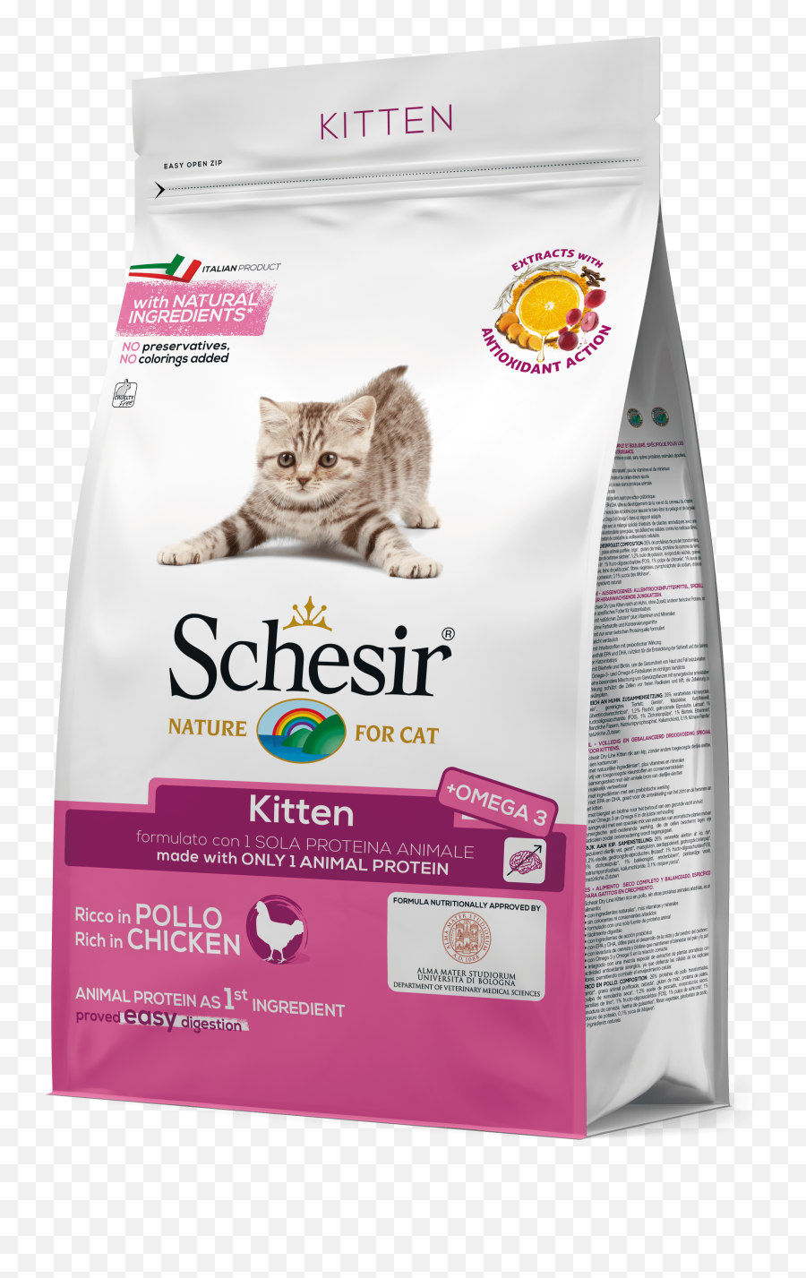 Kitten With Chicken - Schesir Dry Cat Food Png,Kittens Png