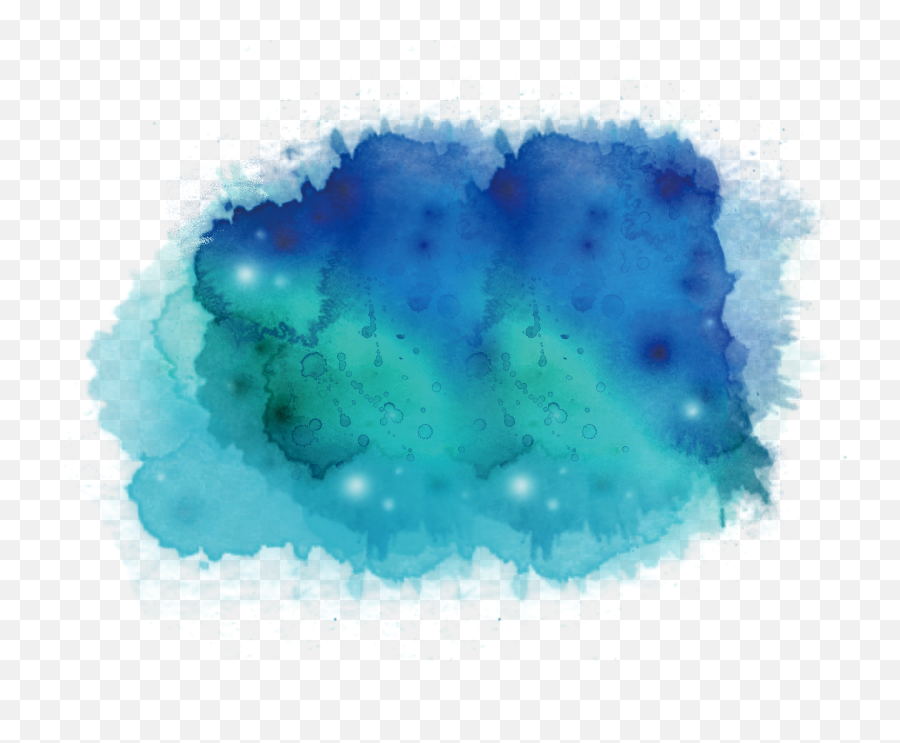 Download Ink Wash Painting Watercolor - Green And Blue Watercolor Png,Ink Png