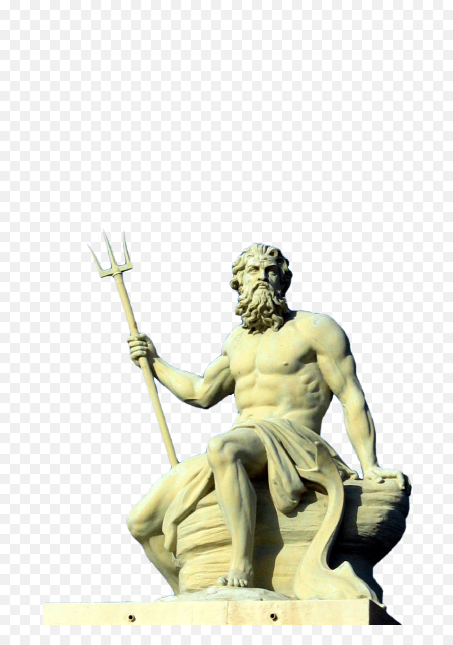 Poseidon Statue Transparent Png - Transparent Poseidon Png,Greek Statue Png