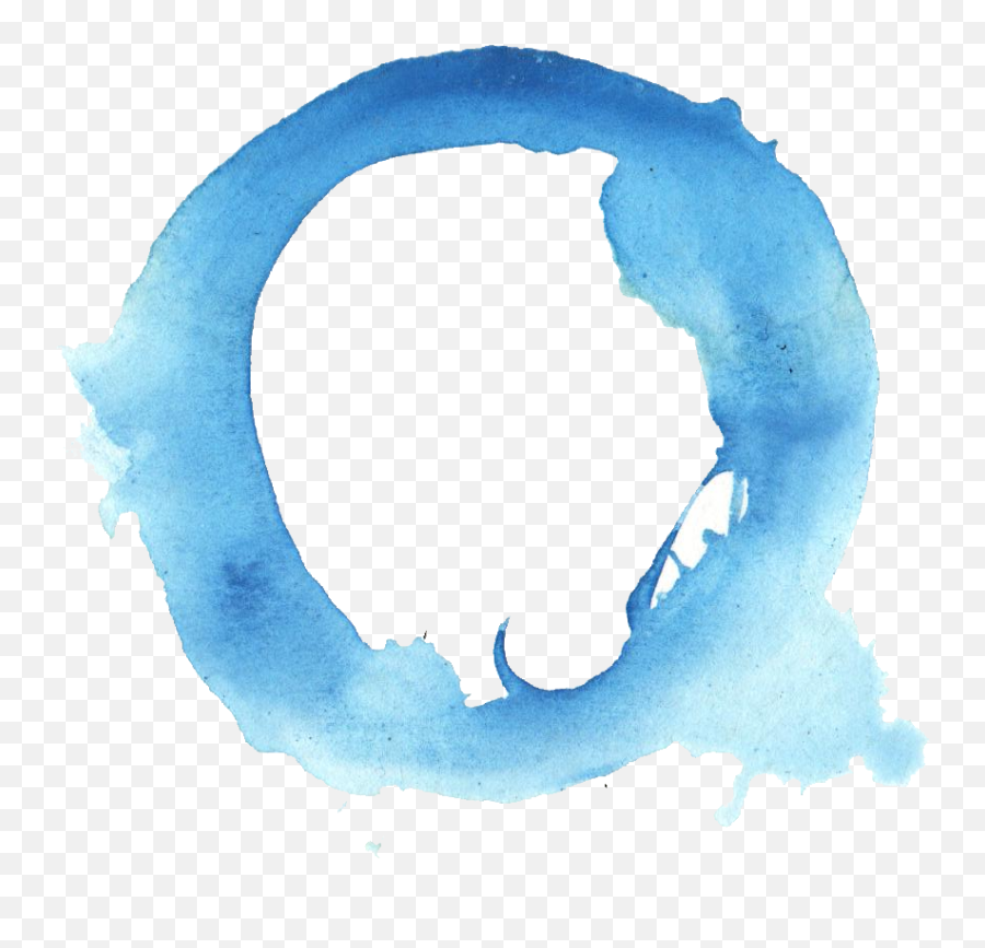 Blue Watercolor Circle Transparent - Blue Circle Brush Stroke Png,Blue Circle Png
