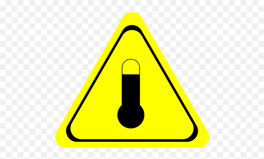 High Temperature Warning Symbol - High Temperature Warning Sign Png,Warning Symbol Png