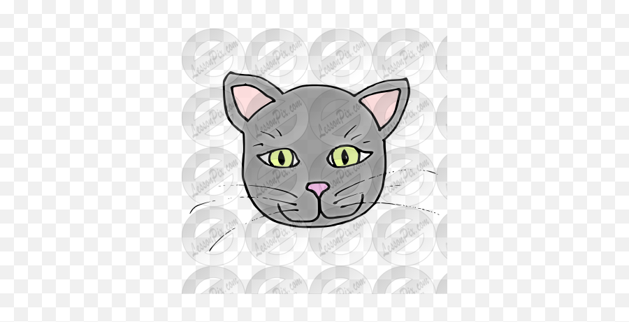 Cat Face Picture For Classroom Therapy Use - Great Cat Cat Yawns Png,Cat Face Png
