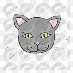 Cat Face Picture For Classroom Therapy Use - Great Cat Cat Yawns Png,Cat Face Png