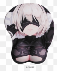 Nier Automata 2b 3d Anime Boobs Mouse - Oppai Mousepad Png,Nier Automata Png