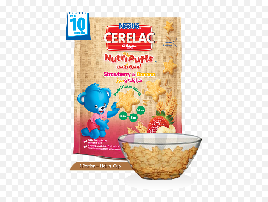 Bowl Of Cereal - Nestle Cerelac Nutripuffs Transparent Png Cerelac Wheat Orange Banana,Bowl Of Cereal Png