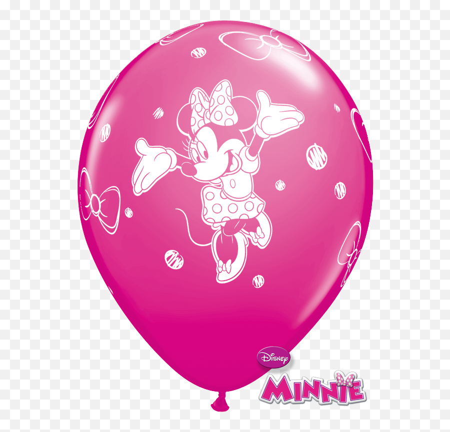 Disney Minnie Mouse Pink Balloons 6 Pack - Minnie Mouse Balloons Qualatex Png,Minnie Mouse Pink Png