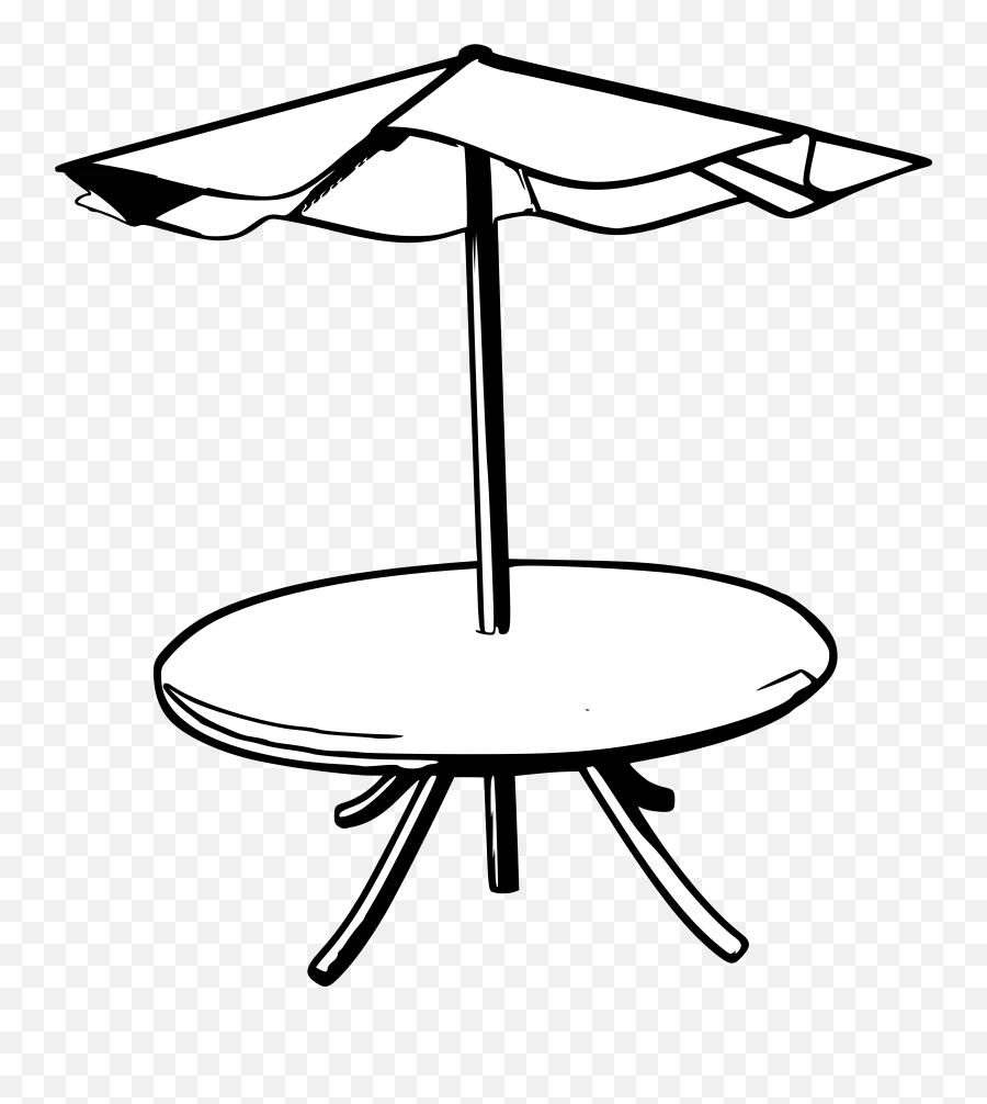 Umbrella Black And White Rain Boots Clipart - Wikiclipart Draw A Beach Table Png,Umbrella Clipart Png