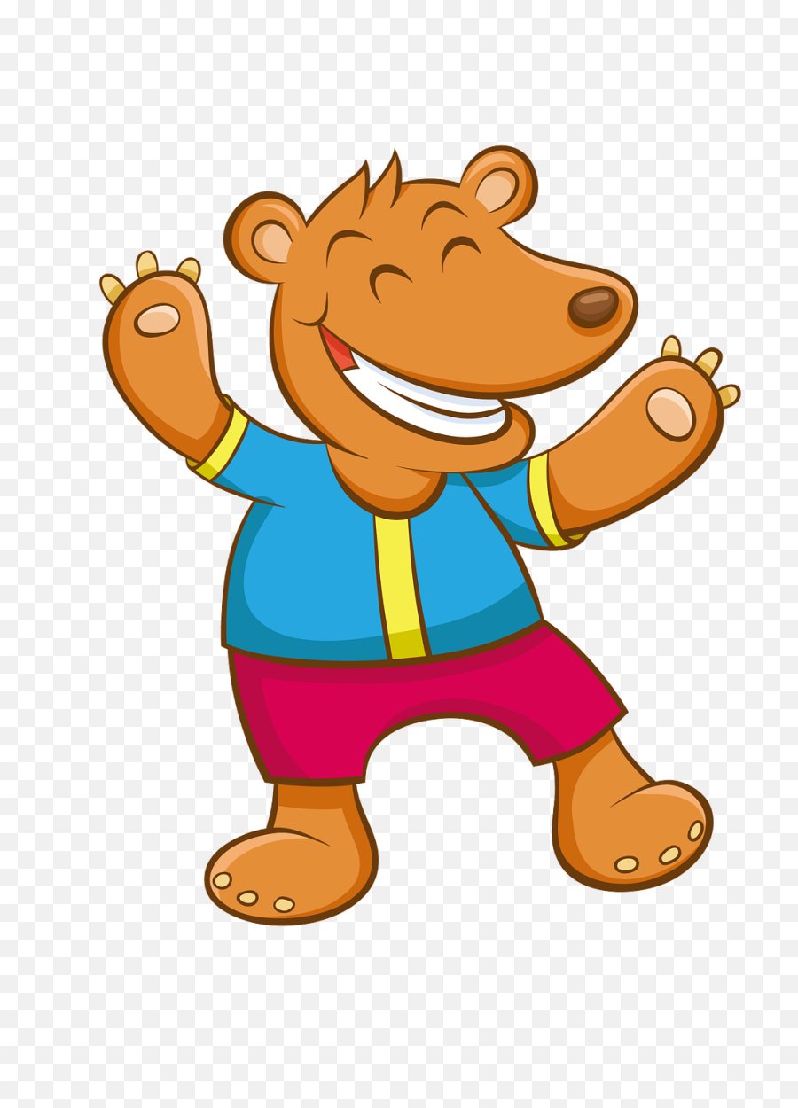 Onlinelabels Clip Art - Cartoon Bear Hallo Auf Englisch Png,Cartoon Bear Png