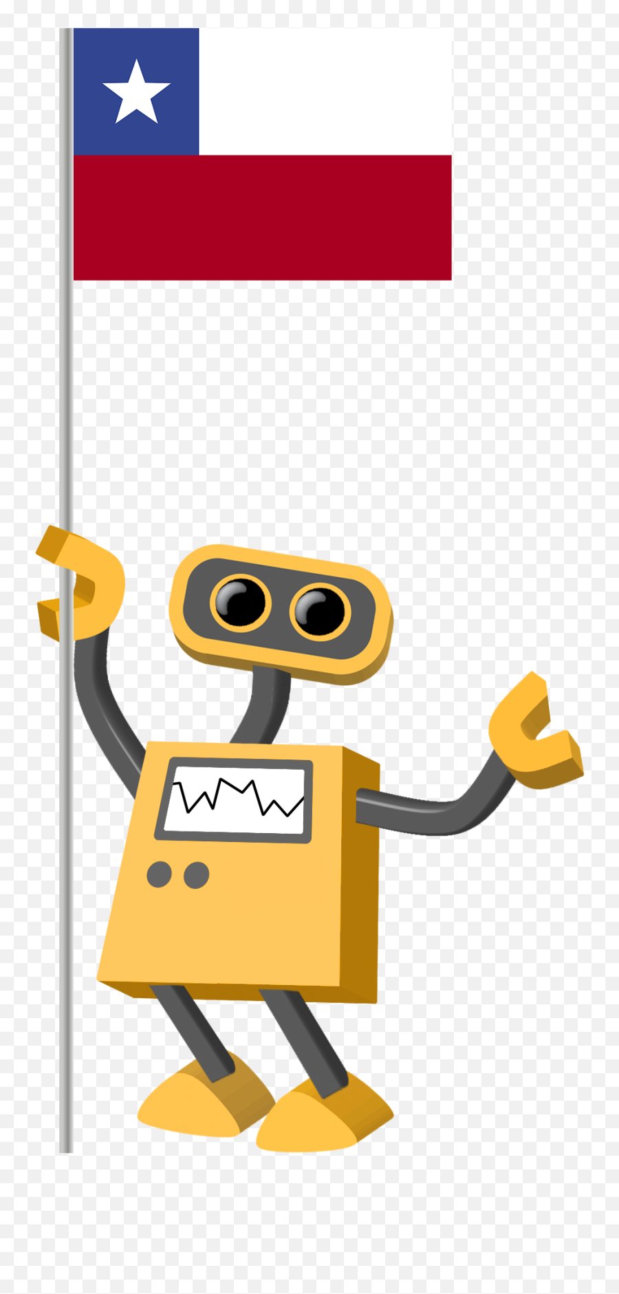 Robot 39 - Cl Flag Bot Chile Tim Stop Sign Image Cartoon Png,Chile Flag Png
