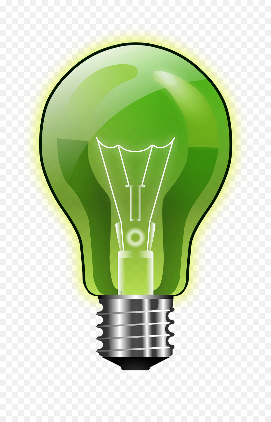 Green Lightbulb Clipart Free Download Transparent Png - Clipart Light Bulb Green,Light Bulb Clipart Png
