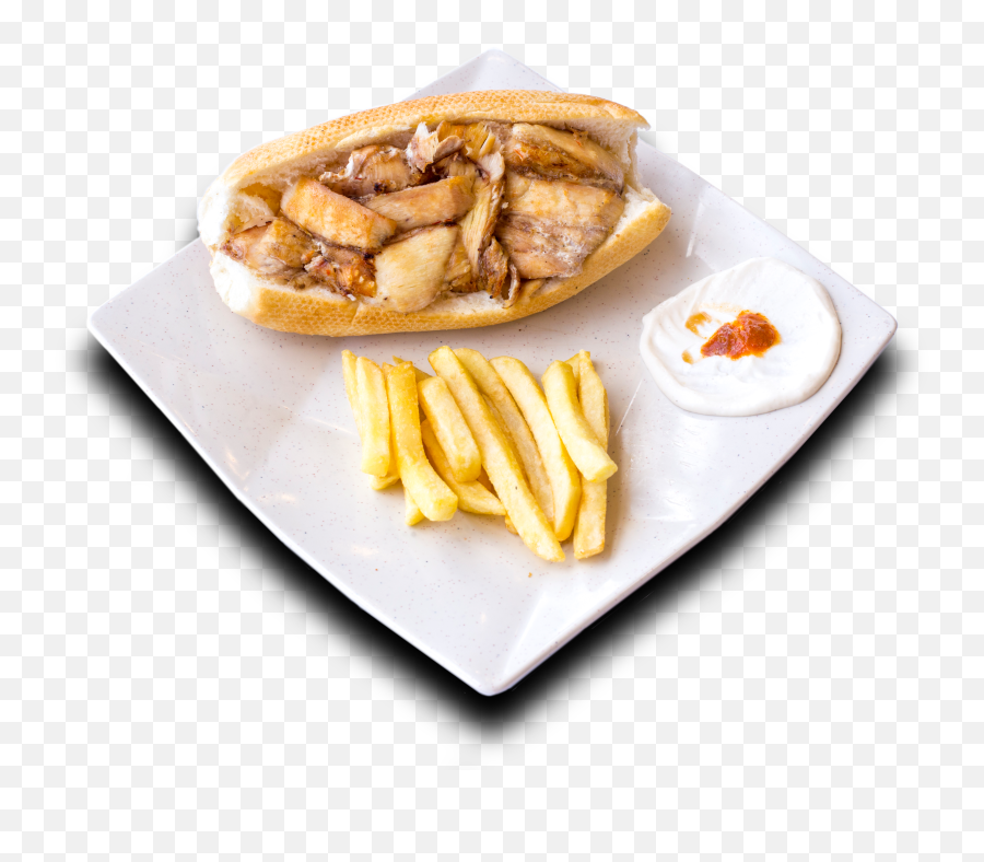 Download Large Chicken Sandwich - French Fries Full Size Platter Png,Fries Png