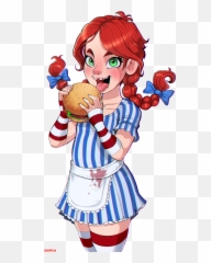Wendyu0027s Logo Png - Hamburger Fast Food Cartoon Anime Shadbase Wendys