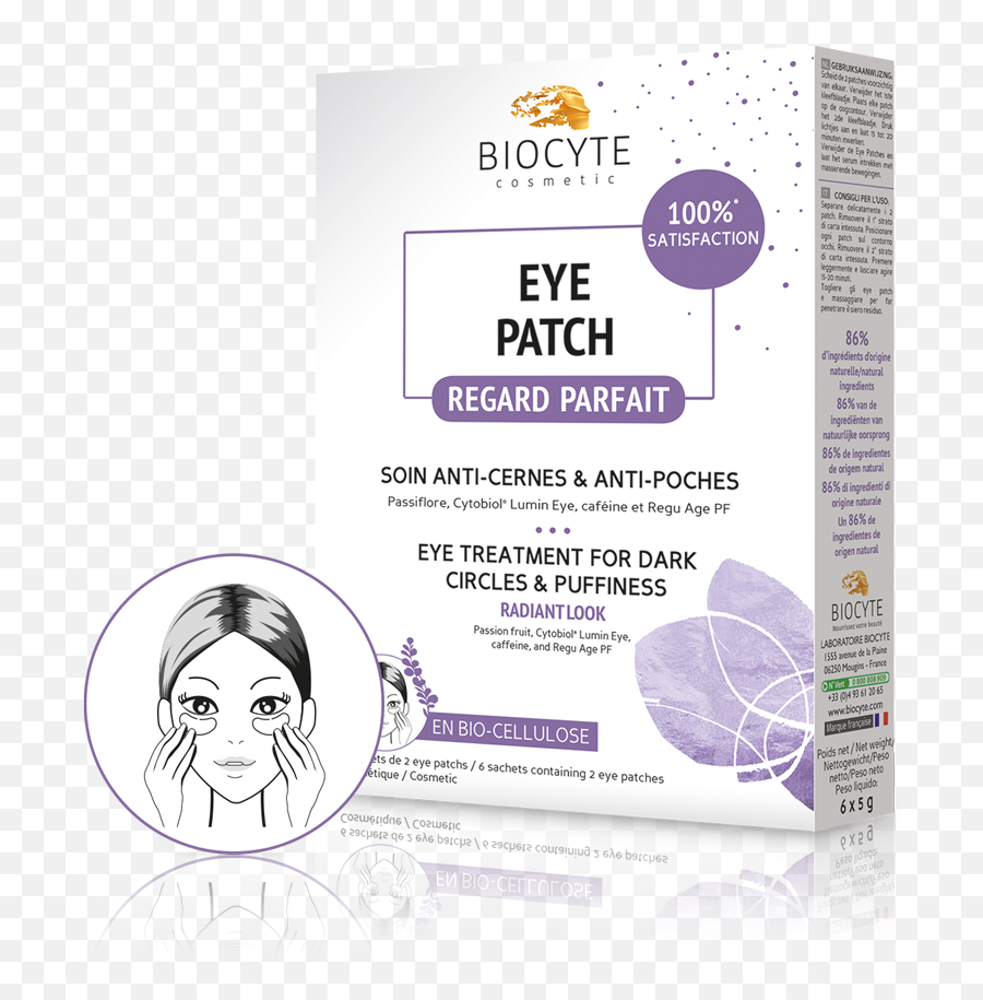 Biocyte Eye Patch - Antipuffiness And Dark Circle Care Biocyte Cosmetic Eye Patch Box Of 6 Patches Png,Eyepatch Transparent