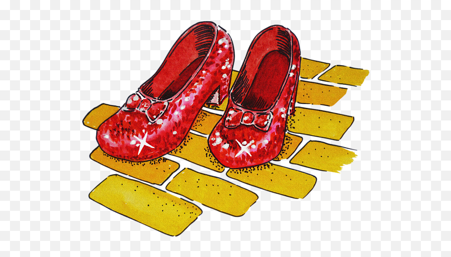 Wonderful Wizard Of Oz Carry - Yellow Brick Road Clipart Png,Ruby Slippers Png