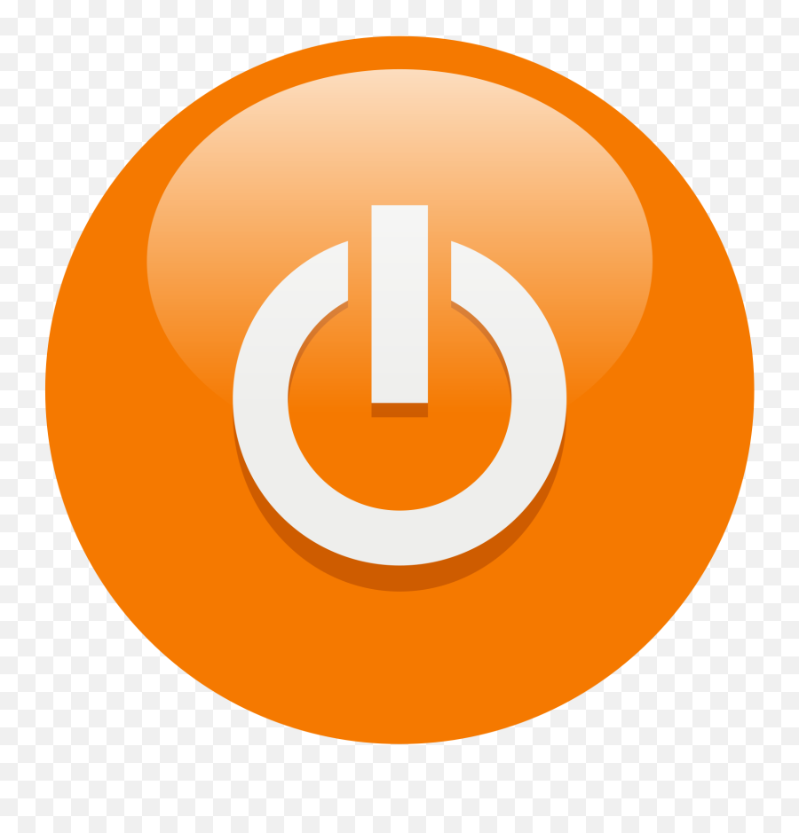 Logout Icon Png - Orange Power Button Icon,Logout Icon