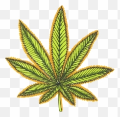 Weed Leaf Transparent Png - Cannabis Leaves Black Logo