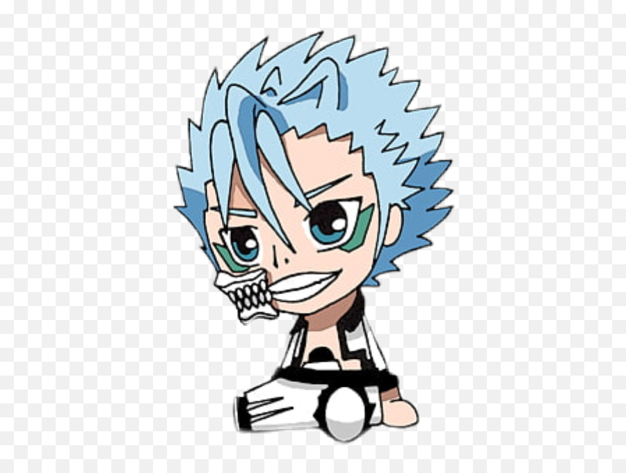 Bleach Sticker - Grimmjow Cartoon Clipart Full Size Grimmjow Jaegerjaquez Chibi Png,Grimmjow Jeagerjaques Icon