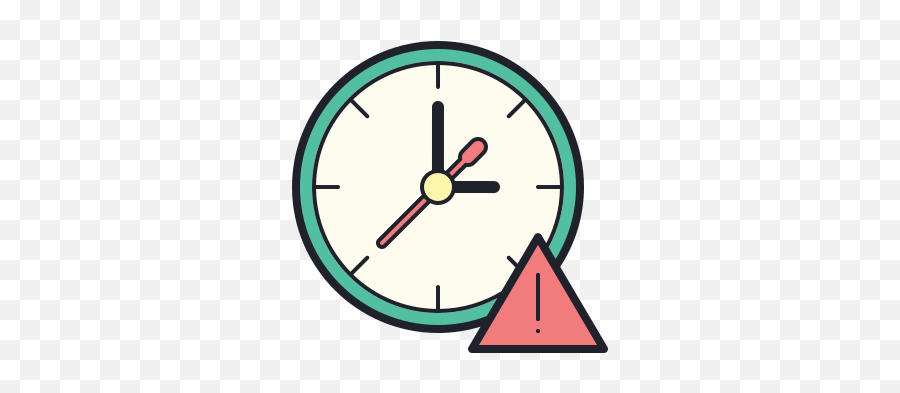Clock Alert Icon In Color Hand Drawn Style - Stop Watch Cartoon Png,Clock Icon App Png