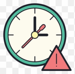 Clock Alert Icon In Color Hand Drawn Style - Stop Watch Cartoon png