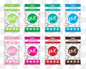 Download 8 Gum Bag Variety Pur - Pur Aspartame Free Gum Png,Bubblegum Png