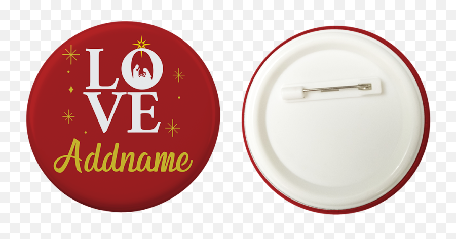 Xmas Love Nativity Scene Red Button Badge With Back Pin 58mm - Desenhos De Lampadas Png,Nativity Scene Png