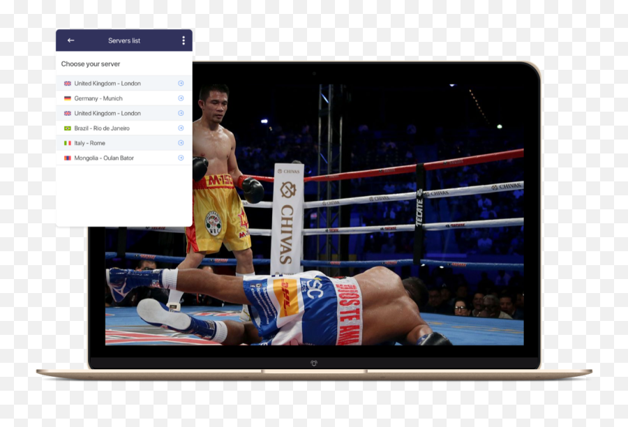 Itu0027s A Knock Out Watch Boxing Events With Ringvpn - Rungvisai Vs Gonzalez 2 Png,Boxing Ring Png