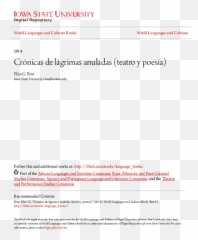 Pdf Crónicas De Lágrimas Anuladas Teatro Y Poesía - Screenshot Png,Lagrimas Png