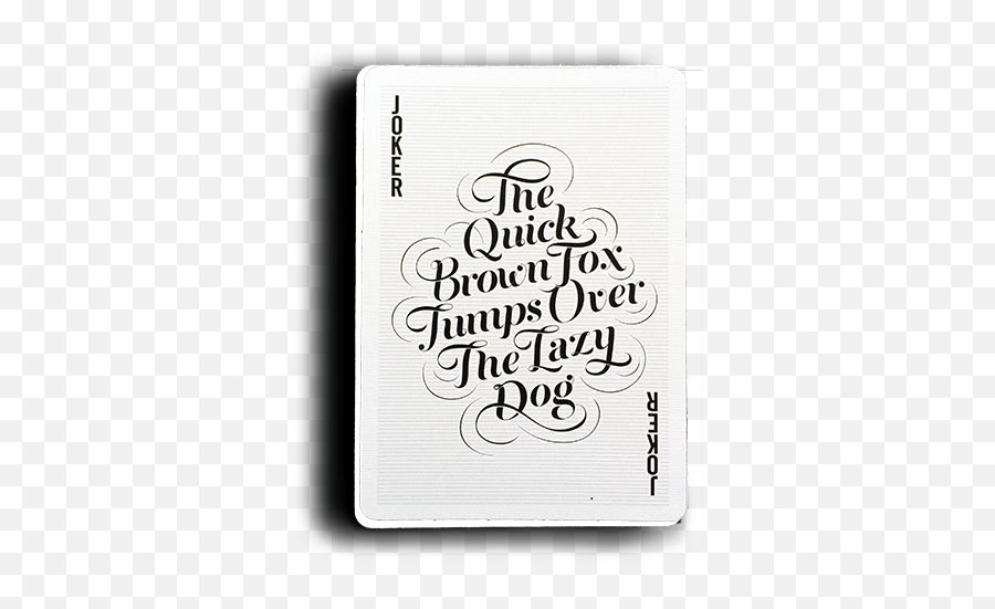 The Type Deck - 2 Packs Quick Brown Fox Jumps Over The Lazy Dog Calligraphy Png,Deck Of Cards Png