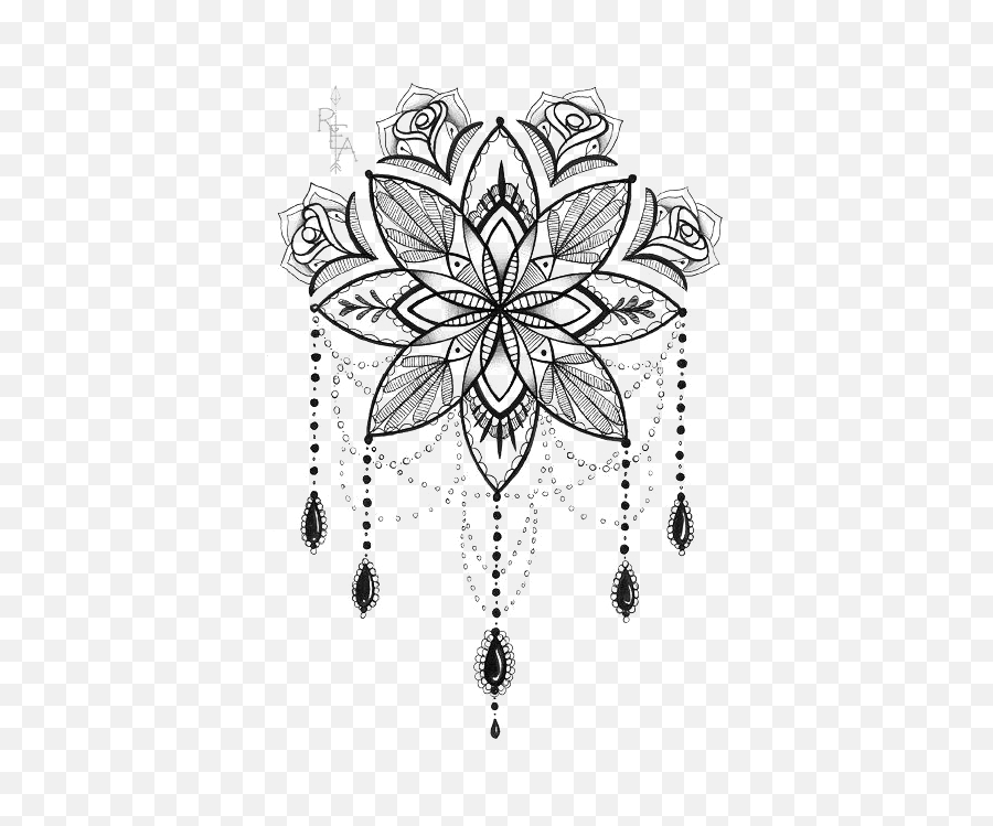 Lotus Flower Png - Lotus Flower Tattoo Drawing Tattoo Mandala Dream Catcher Designs,Flower Tattoo Png