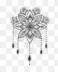 Lotus Flower Png - Lotus Flower Tattoo Drawing Mandala Dream Catcher Designs
