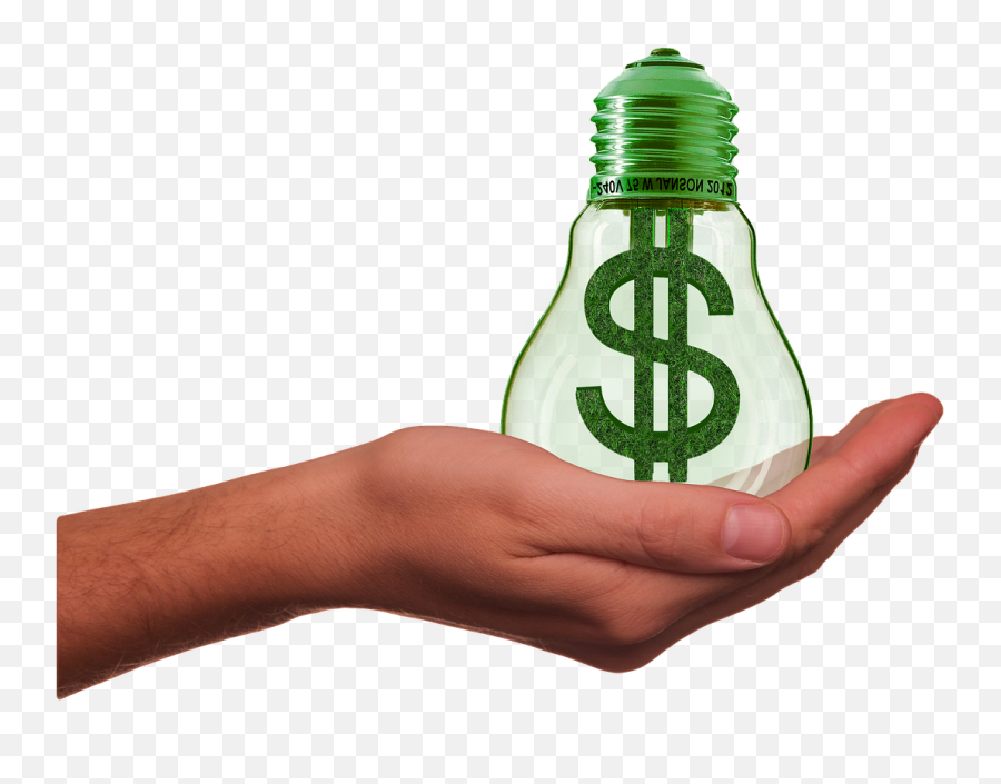 Handkeeplight Bulbdollarcharacters - Free Image From Solar Energy Saves Money Png,Hand With Money Png