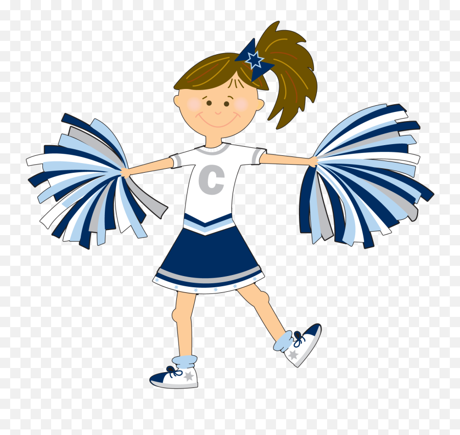 Clipart Kid Cheerleader Transparent - Cheerleader Cartoon Girl Transparent Png,Cheerleader Png
