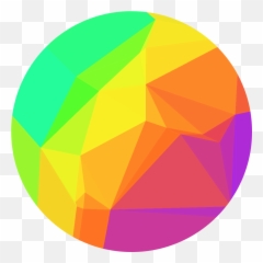 Geometric Colourful Rainbow Summer - Circle Geometric Png Coloured,Rainbow Circle Png