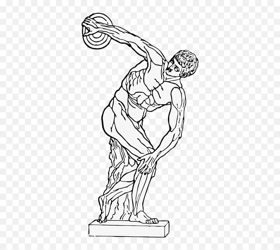 Discus Discobolus Greek - Senovs Graik Olimpins Žaidyns Png,Greek Statue Png