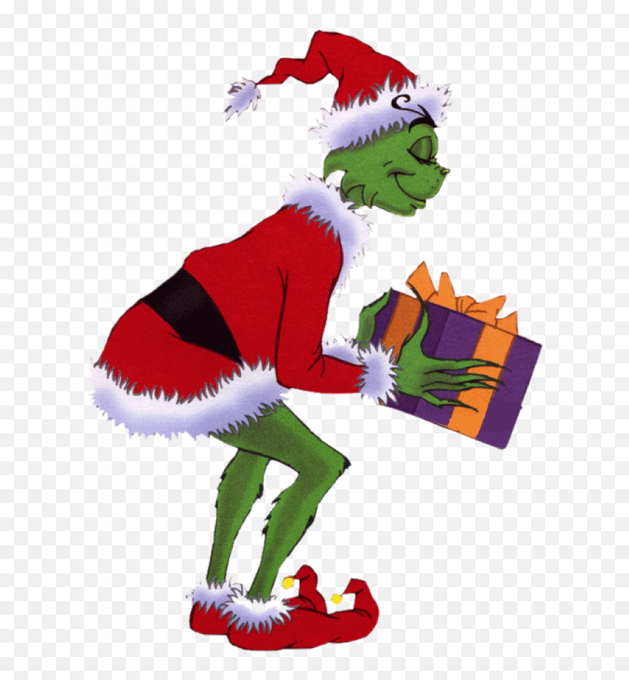 The Grinch Holding A Gift Png Image - Transparent Background The Grinch Png,Grinch Png