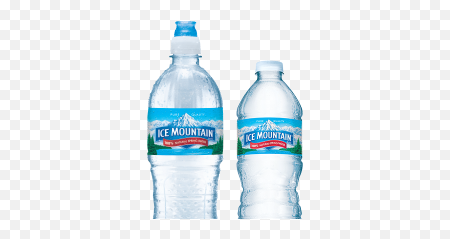 Bottled Water Ice Mountain Brand 100 Natural Spring - Water Bottle Poland Spring Png,Water Bottles Png
