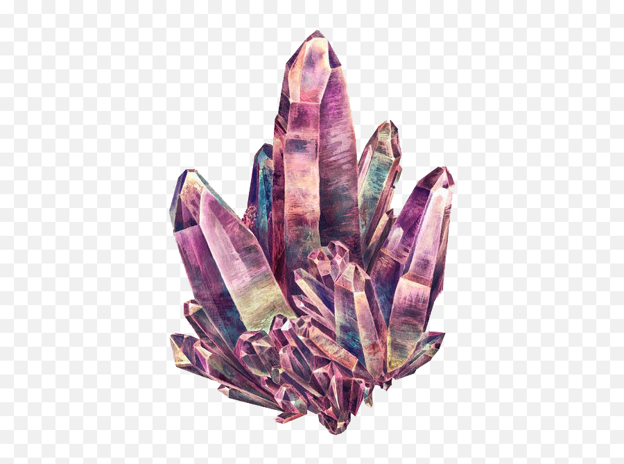 Download Decoration Diamond Mineral Pictures Watercolor - Paintings Of Crystals Png,Rock Png Transparent