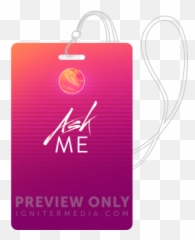Summer Vaporwave - Ask Me PrintReady Lanyard Badges Vertical png