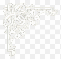 White Lace Corner Png Image With No - Border